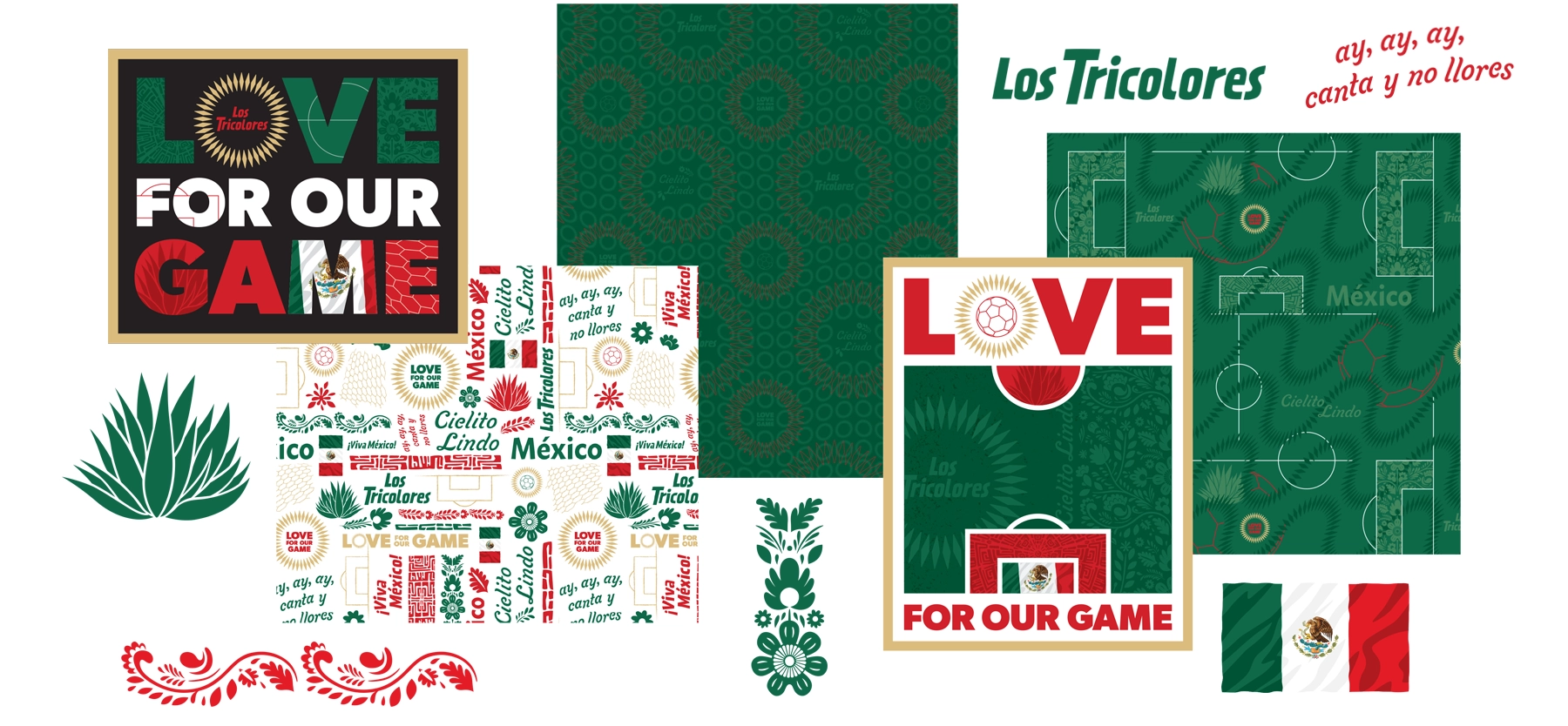 Mexico Soccer Lifestyle Design Elements