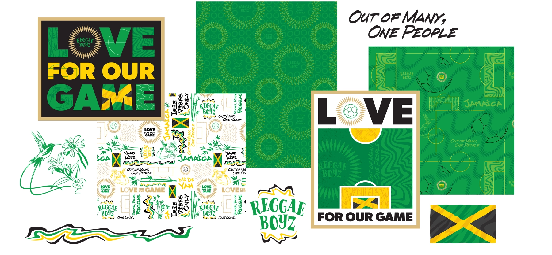 Jamaica Soccer Lifestyle Design Elements