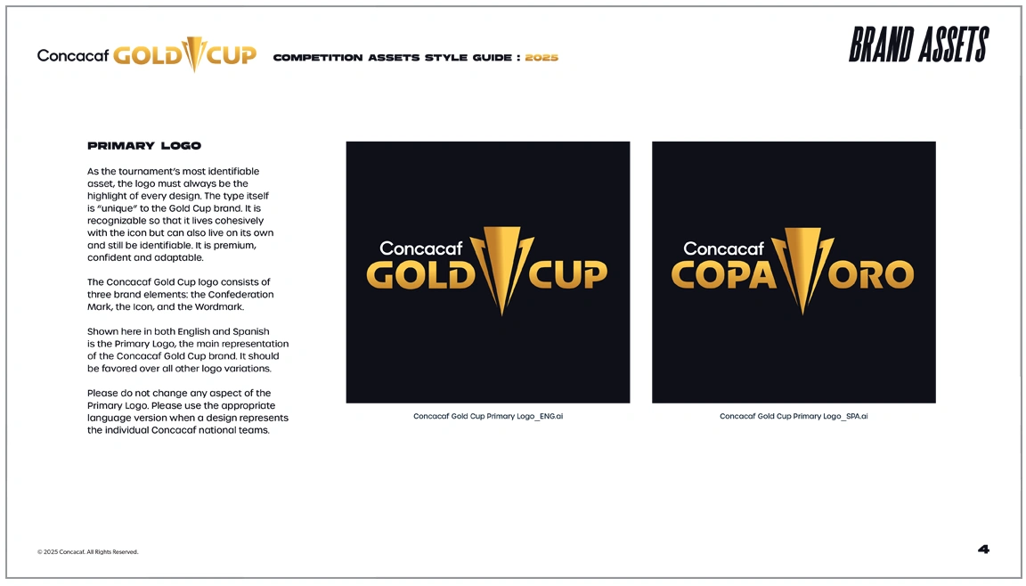 Concacaf Men's Gold Cup Assets Guide - page 4