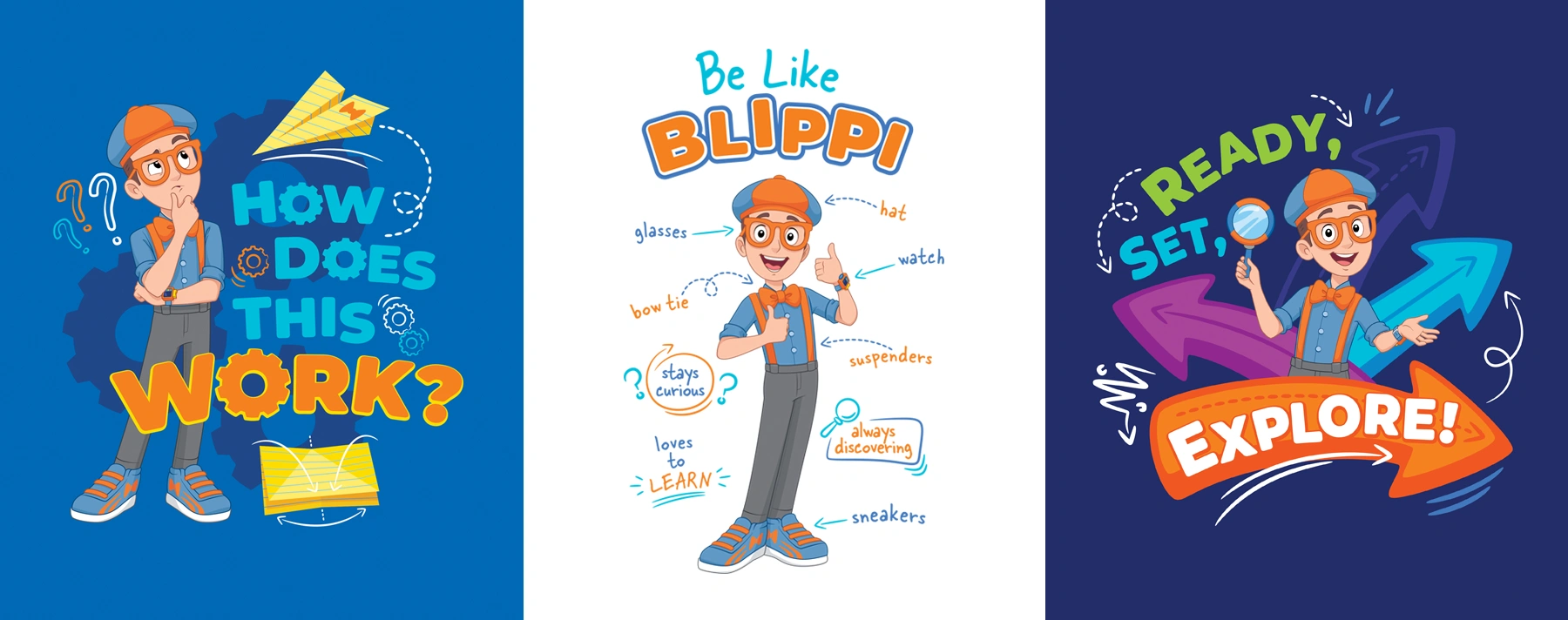 Blippi core style guide design elements - panel 1