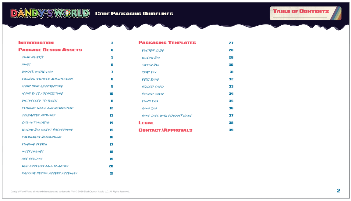 Dandy's World Packaging Program Guidelines Document Page 2