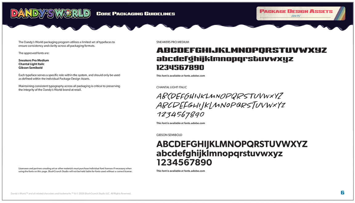 Dandy's World Packaging Program Guidelines Document Page 5