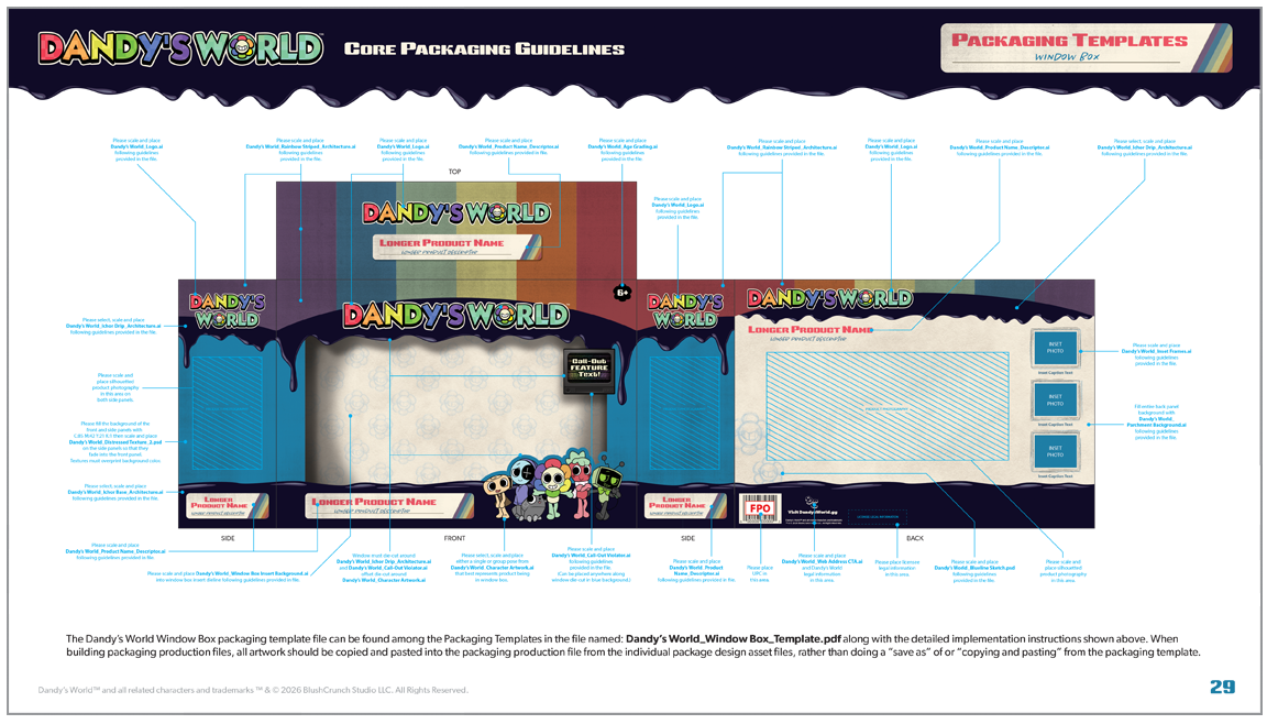 Dandy's World Packaging Program Guidelines Document Page 13