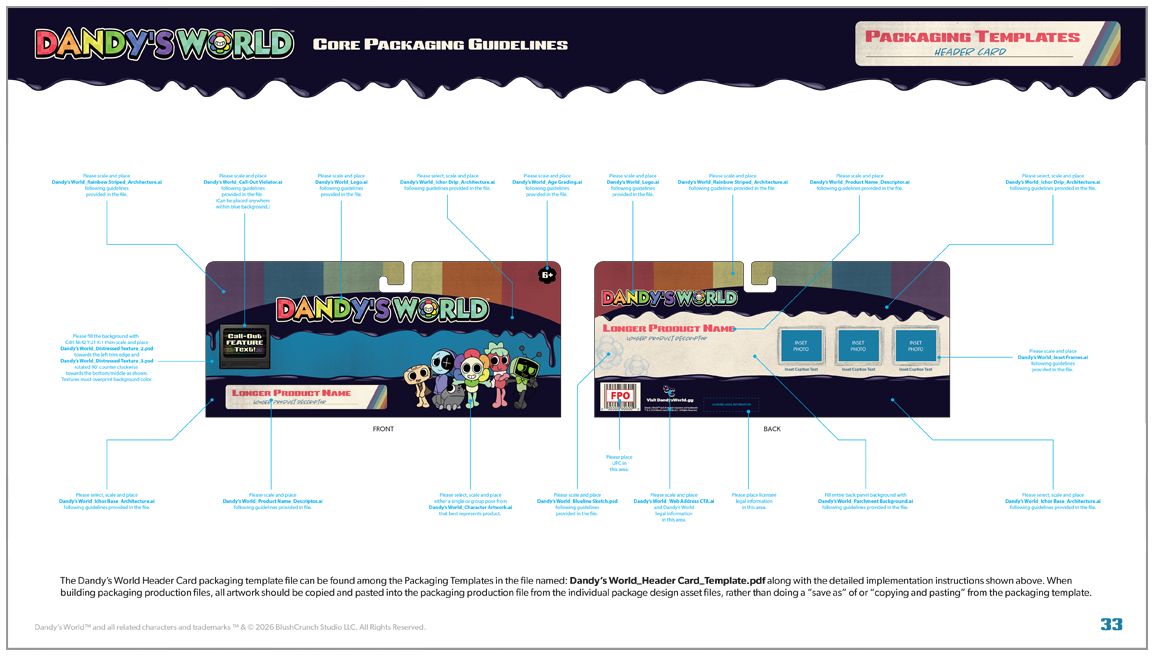 Dandy's World Packaging Program Guidelines Document Page 16